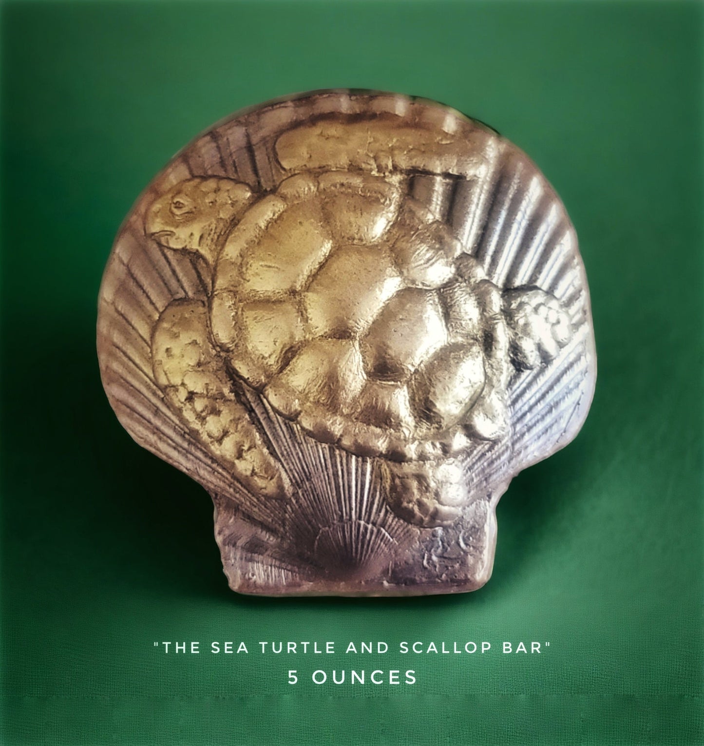 Handcrafted Sea Turtle and Scallop chocolate bar made in Bozeman, Montana