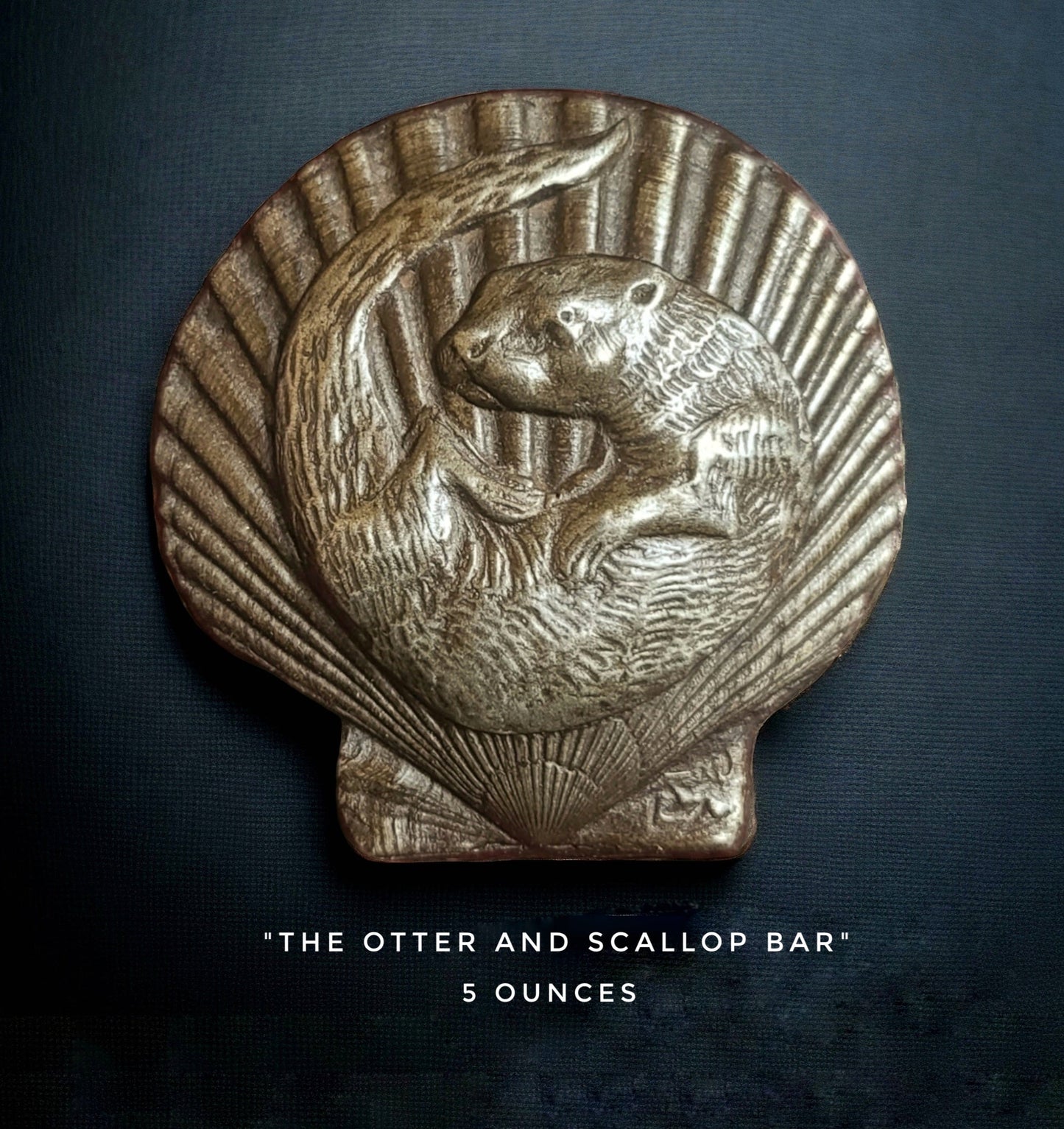 Handcrafted Otter and Scallop chocolate bar made in Bozeman, Montana