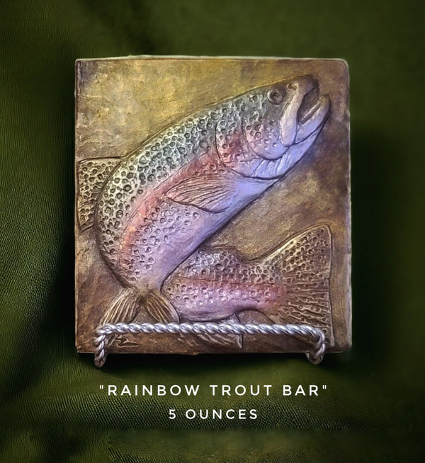 Handcrafted Rainbow Trout fish chocolate bar made in Bozeman, Montana